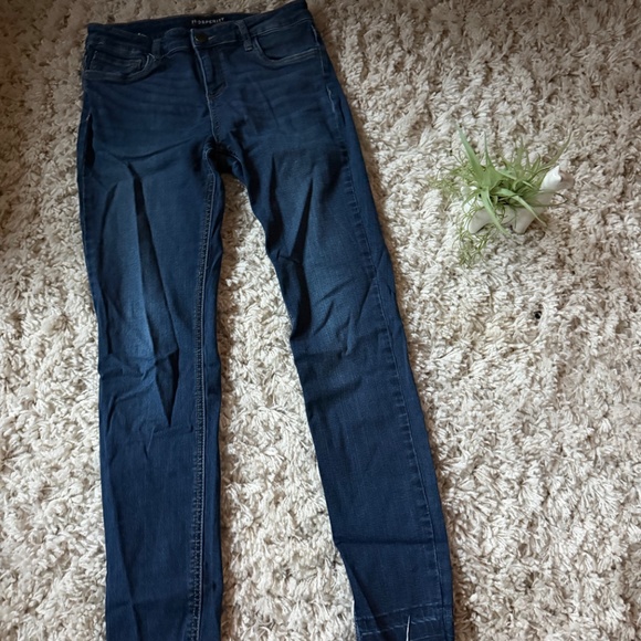 Prosperity dark wash super cute fringe Women's Classic Blue Skinny Jeans out in - Picture 4 of 6